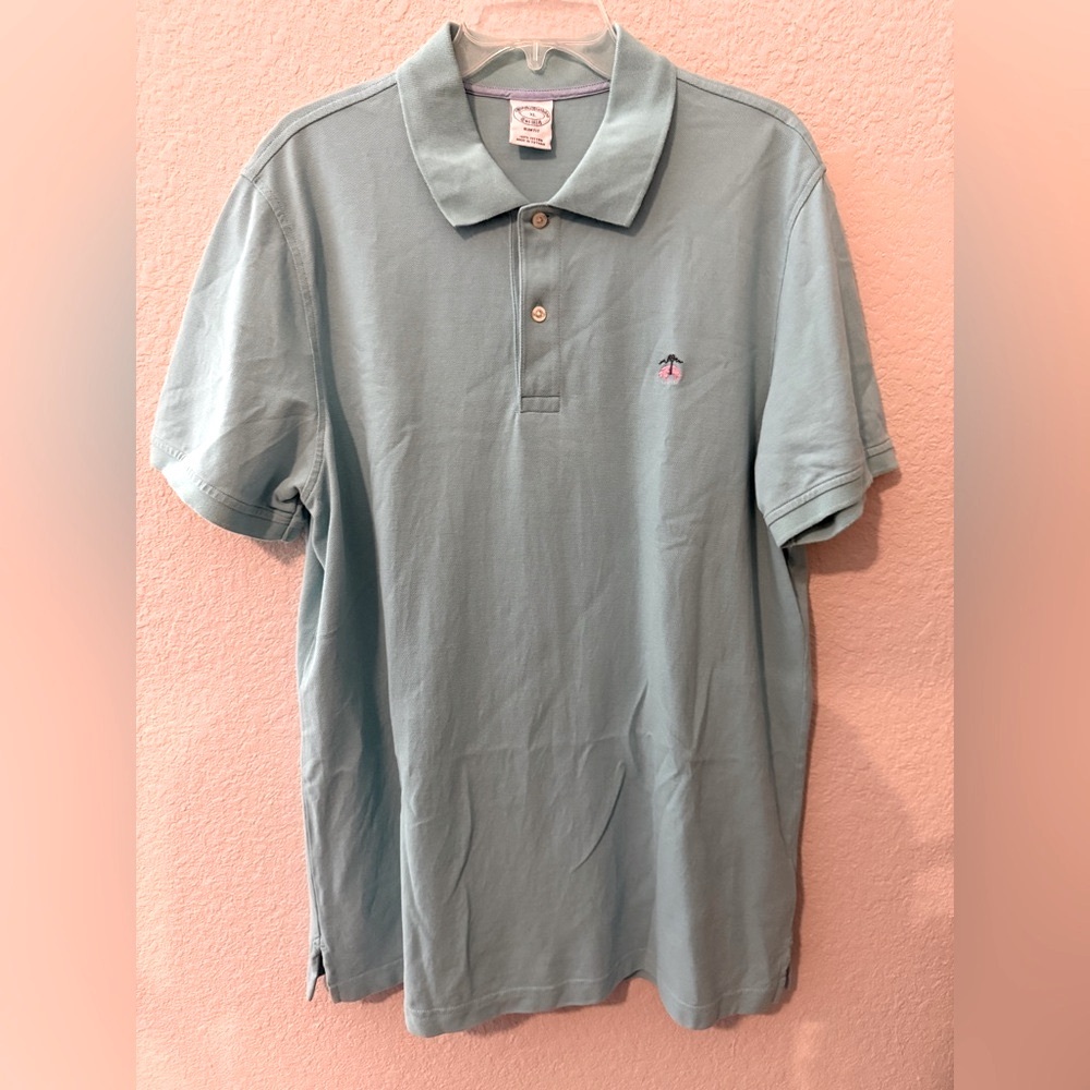 Brooks Brothers Aqua Polo Shirt Men’s Sz XL